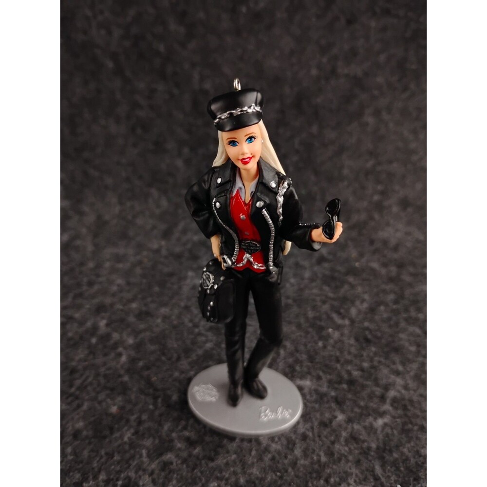 Harley Davidson Barbie Rider 2000 Mini Doll Figure Hallmark Ornament